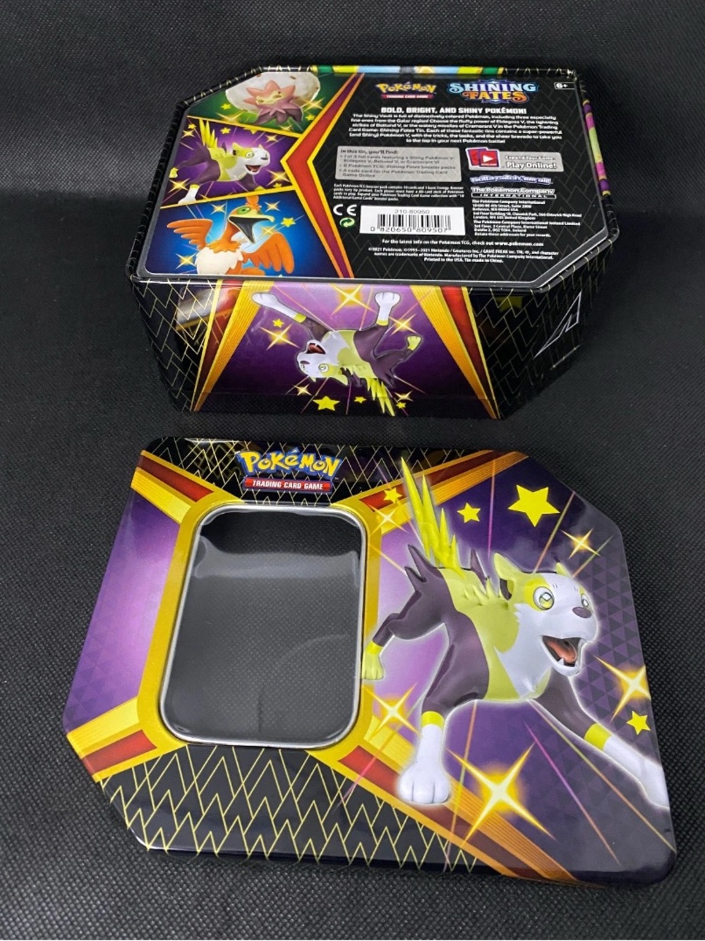 Boltund V Empty Pokemon TCG Shining Fates Mega Tin